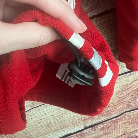 Adidas Climawarm 1/4 Zip Fleece Pullover Small Fits L/XL Red Softball Eagle Red - Picture 3 of 9